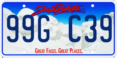SD license plate 99GC39