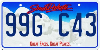 SD license plate 99GC43