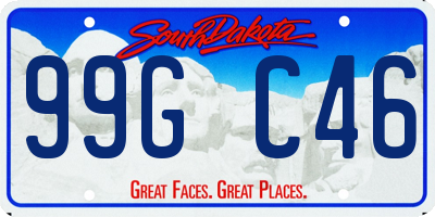SD license plate 99GC46