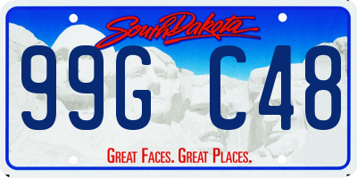 SD license plate 99GC48