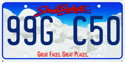 SD license plate 99GC50