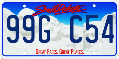 SD license plate 99GC54