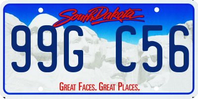 SD license plate 99GC56