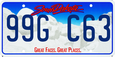 SD license plate 99GC63