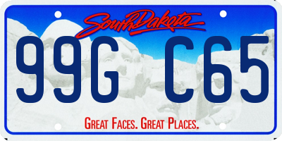 SD license plate 99GC65