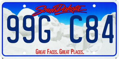 SD license plate 99GC84
