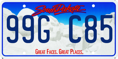 SD license plate 99GC85