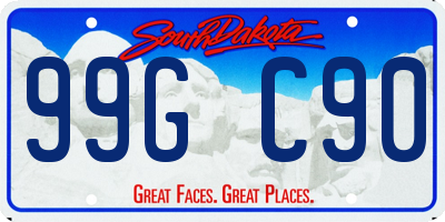 SD license plate 99GC90
