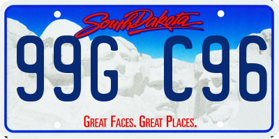 SD license plate 99GC96