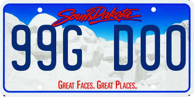 SD license plate 99GD00