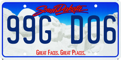 SD license plate 99GD06