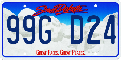 SD license plate 99GD24