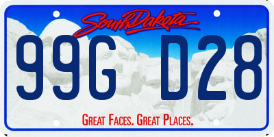 SD license plate 99GD28