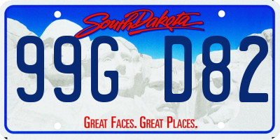 SD license plate 99GD82