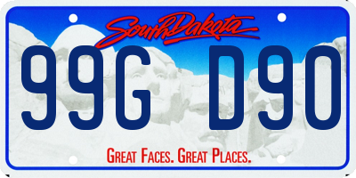 SD license plate 99GD90