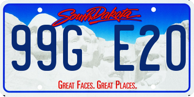 SD license plate 99GE20