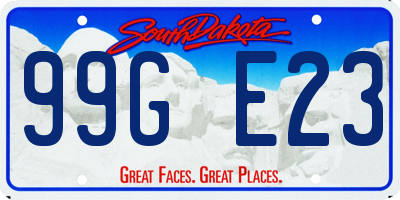 SD license plate 99GE23