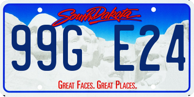 SD license plate 99GE24