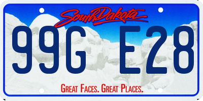 SD license plate 99GE28