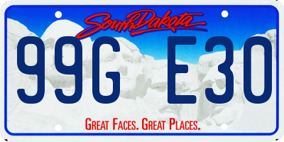 SD license plate 99GE30