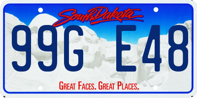 SD license plate 99GE48
