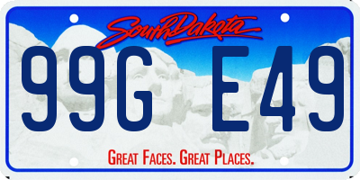 SD license plate 99GE49