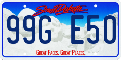 SD license plate 99GE50