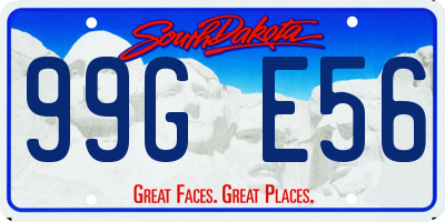 SD license plate 99GE56