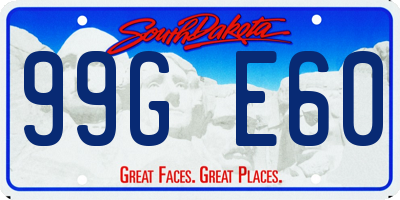 SD license plate 99GE60