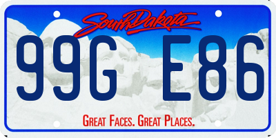 SD license plate 99GE86