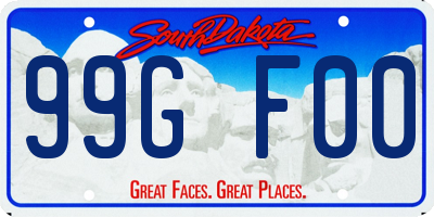 SD license plate 99GF00