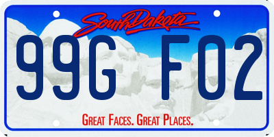 SD license plate 99GF02