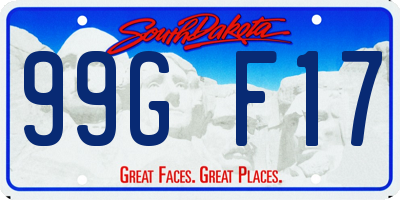 SD license plate 99GF17