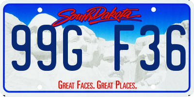 SD license plate 99GF36
