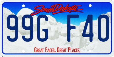 SD license plate 99GF40
