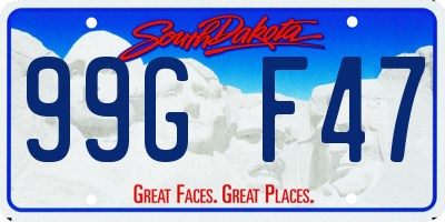 SD license plate 99GF47