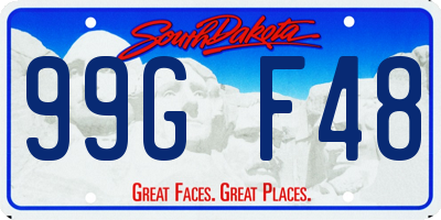 SD license plate 99GF48