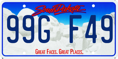 SD license plate 99GF49
