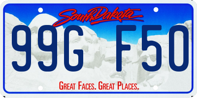 SD license plate 99GF50