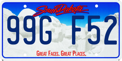 SD license plate 99GF52
