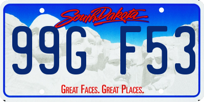 SD license plate 99GF53