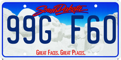 SD license plate 99GF60
