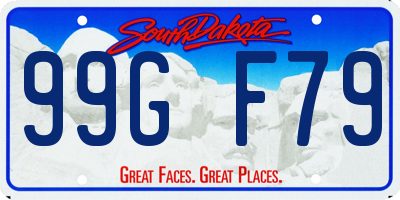 SD license plate 99GF79