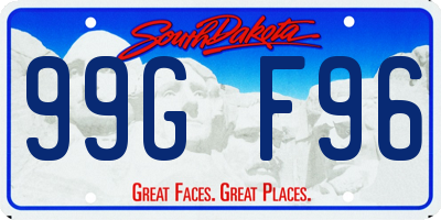 SD license plate 99GF96