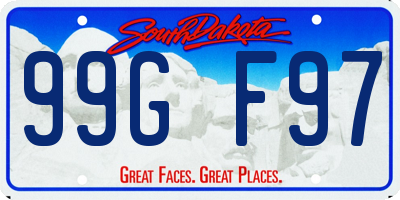 SD license plate 99GF97