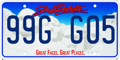 SD license plate 99GG05