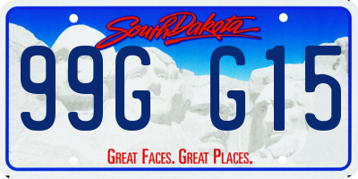 SD license plate 99GG15