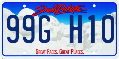 SD license plate 99GH10