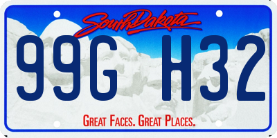 SD license plate 99GH32