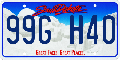 SD license plate 99GH40